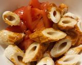簡単！トマトとちくわの味噌ポン酢和え作り方3写真