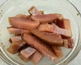 マグロのハラモで焼肉風作り方1写真