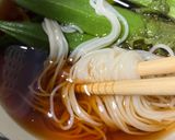 簡単　そうめんの食べ方（オクラ）作り方4写真