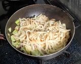 豚キムチ焼きうどん作り方4写真