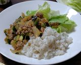 ひき肉とズッキーニを使ってタイ風炒め☆作り方5写真