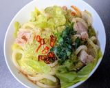 キャベツたっぷりピリ辛豚うどん作り方9写真