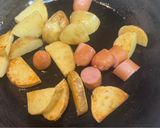 新じゃがカレー味のオープンオムレツ作り方3写真