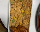 全てレンジさっぱり洋風オイ梅マヨ炒飯弁当作り方15写真