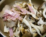 簡単！ひらたけとベーコンの蒸煮作り方2写真