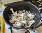 ブナピーと海老の柚子胡椒豆乳クリームパスタ作り方4写真