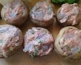 簡単！海老入り！椎茸のガッツリ肉詰め天作り方4写真