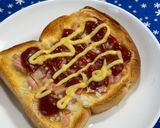 刻みハムと玉ねぎのケチャマヨトースト作り方5写真