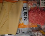 豆腐皮丸めてハンバーグ作り方1写真