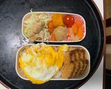 レンジ簡単洋風味噌デミ味オムライス弁当作り方17写真