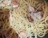 舞茸と鶏もも肉の和風パスタ作り方5写真