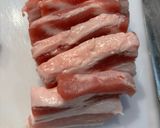 煮込まない簡単豚バラブロックの甘煮丼作り方1写真