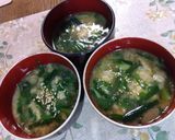 松山あげとニラの味噌汁作り方7写真