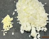 とろ〜り温玉＆ひき肉とナスのチーズ丼作り方1写真