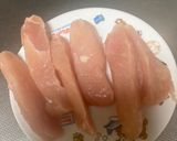 鶏胸肉 唐揚げ あとからチーズ乗せ作り方1写真
