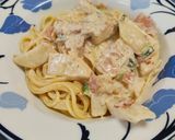蕪とベーコンのクリームパスタ作り方10写真