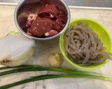 鶏レバーと糸蒟蒻の煮物作り方1写真