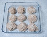 アルファ化米でおめかしした蒸し肉団子♬作り方5写真