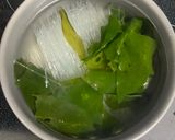 節約キャンプ飯！卵とわかめの春雨スープ！作り方2写真