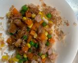 全てレンジ中華風親子丼味オムライス弁当作り方4写真