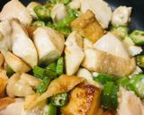 鶏肉と厚揚げのオクラチャンプルー作り方3写真