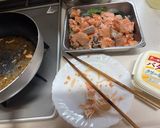 鮭と小松菜、玉ねぎのミルクうま煮作り方4写真