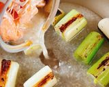 缶詰で☆鮭中骨水煮と焼き葱の旨だし煮作り方2写真