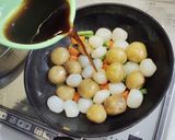 玉こんにゃくと小芋の煮物作り方5写真