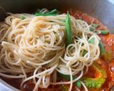 名残の苦瓜と鶏レバーのスパゲティーニ作り方6写真