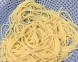 簡単　エリンギ豚肉和風パスタ作り方3写真