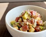 まぐろ納豆アボカド長芋のスタミナ丼作り方5写真