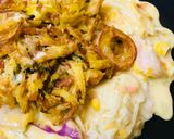 サラダ活用●米粉のかき揚げお好み焼き作り方2写真