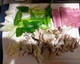 長ネギとベーコンのペペロンチーノ作り方1写真