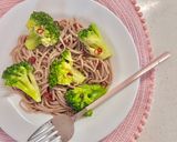 ブロッコリー♡ペペロンチーノ風♡蕎麦〜作り方6写真