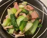 青梗菜とベーコンの炒め物作り方9写真