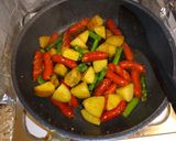 アスパラじゃが芋ウインナー麺つゆバタ炒め作り方4写真