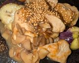 鶏むね肉と茄子の香味黒酢炒め作り方9写真