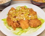 香味ねぎダレでいただく鶏唐揚げ作り方8写真