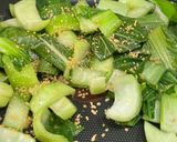 チンゲン菜のガーリック風味炒め作り方4写真