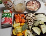 鶏もも肉と野菜のトマト煮☆作り方1写真