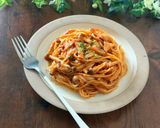 冷凍活用♩包丁いらずのツナときのこのトマトパスタ作り方6写真