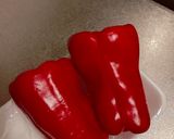 赤ピーマンの胡麻和え作り方1写真