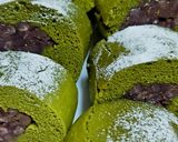 ★低糖質‼抹茶おから粒あんロールケーキ♪作り方10写真