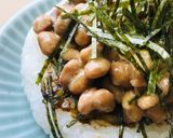 冷凍ごはん●ぺたんこ納豆海苔のせおにぎり作り方2写真