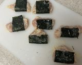 しっとり鶏むね肉の柚子胡椒海苔巻き焼き作り方3写真