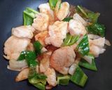 簡単今日の夕飯！ピーマン鶏ささみ生姜焼き作り方8写真
