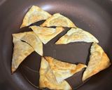 簡単おつまみ★焼きワンタン作り方3写真