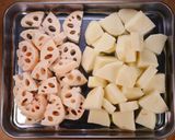 れんこんとポテトの♪のり塩じゃがバター作り方1写真