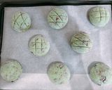 絶品✨可愛い🩵チョコミントメロンパン作り方14写真