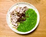 涼感!モロヘイヤの翡翠冷しゃぶうどん作り方5写真